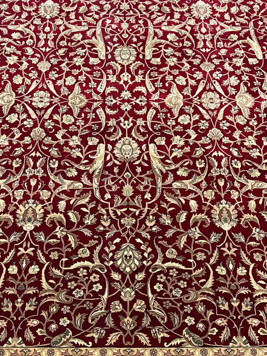 9'2" X11'11" indo persian Wool Hand Knotted Area Rug