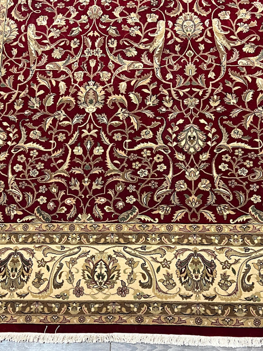 9'2" X11'11" indo persian Wool Hand Knotted Area Rug