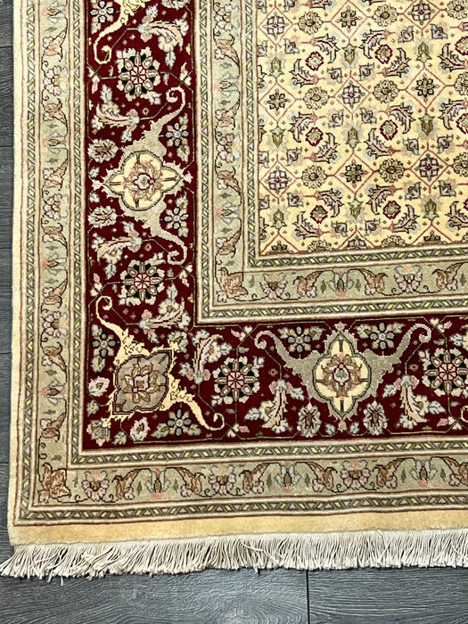 8'6"X11'1" Herati Wool &  silk Hand Knotted Area Rug