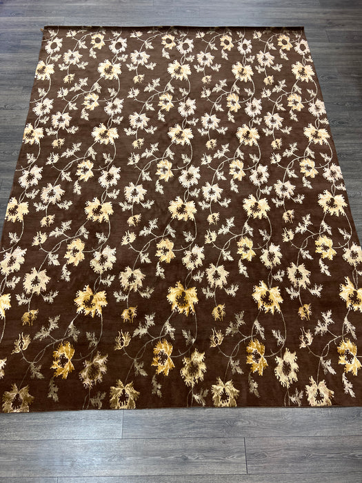 8'10"X11'10" nepali  Silk & Wool Hand Knotted Area Rug