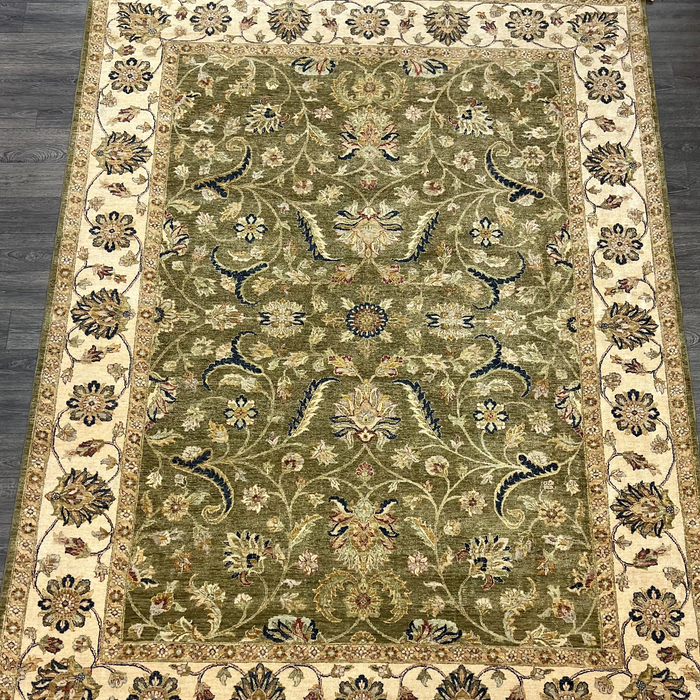 9'x12' Hand-Knotted Chobi Beige/Green Area Rug – KB Rugs