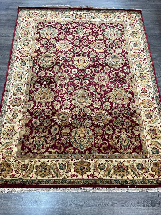 9'x12' Hand-Knotted Persian Burgundy/Beige Area Rug – KB Rugs