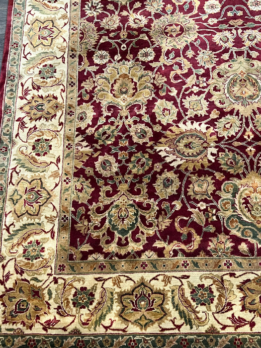 9'x12' Hand-Knotted Persian Burgundy/Beige Area Rug – KB Rugs