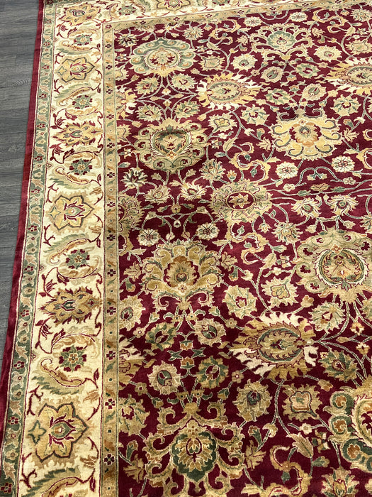 9'x12' Hand-Knotted Persian Burgundy/Beige Area Rug – KB Rugs