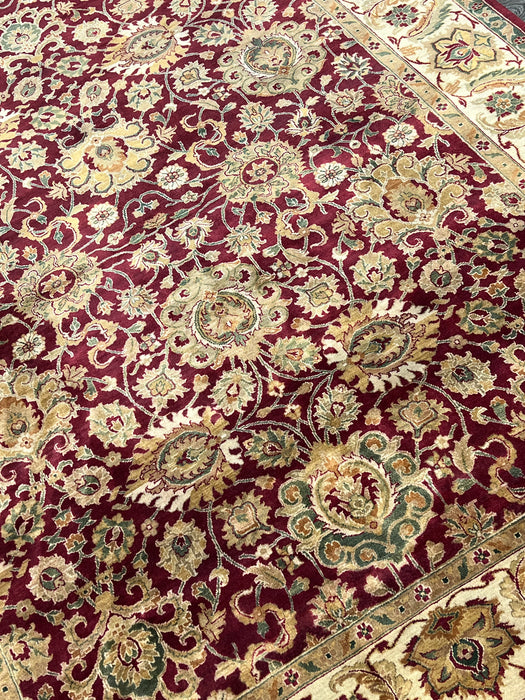 9'x12' Hand-Knotted Persian Burgundy/Beige Area Rug – KB Rugs