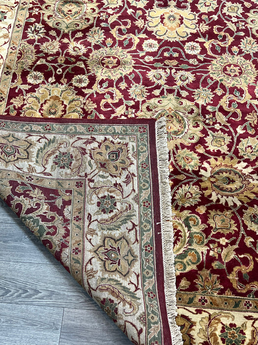 9'x12' Hand-Knotted Persian Burgundy/Beige Area Rug – KB Rugs