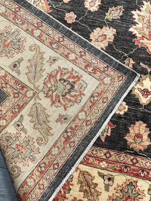 9'x12' Hand-Knotted Chobi Black/Red Area Rug – KB Rugs