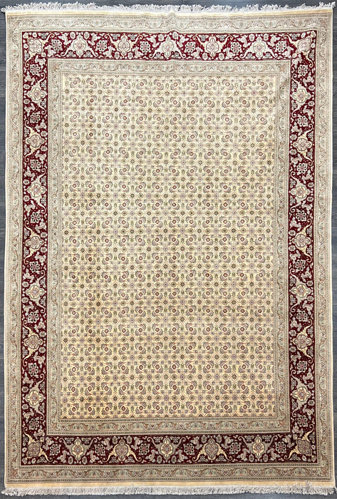 8'6"X11'1" Herati Wool &  silk Hand Knotted Area Rug