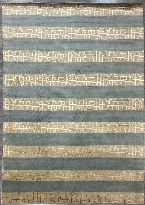 8'10"X11'9" nepali Silk & Wool Hand Knotted Area Rug