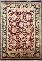 9'X12' Hand-Knotted Persian-Style (Indo-Persian) Wool Area Rug- Multi/Red