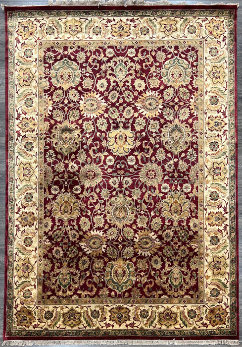 9'x12' Hand-Knotted Persian Burgundy/Beige Area Rug – KB Rugs