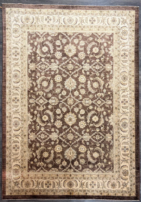 9'x12' Hand-Knotted Chobi Brown/Beige Area Rug – KB Rugs
