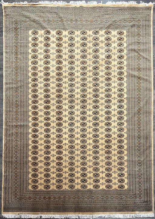 9'x12' Hand-Knotted Bukhara Beige/Black Area Rug – KB Rugs