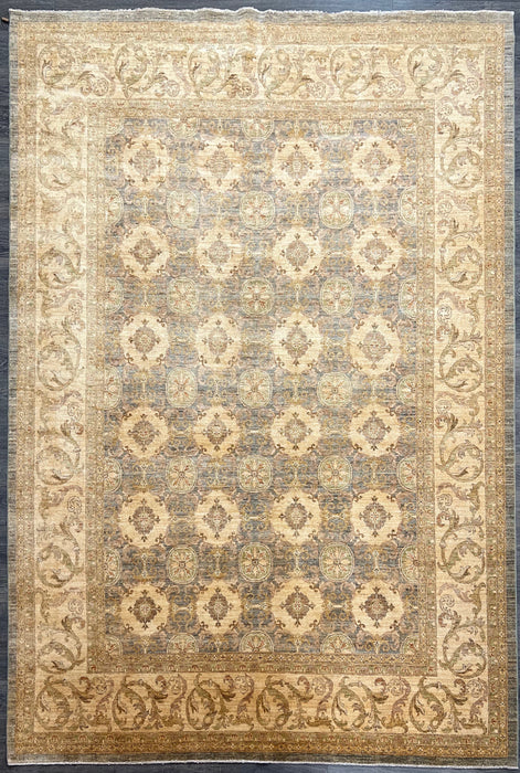 9'x12' Hand-Knotted Chobi Beige/Grey Area Rug – KB Rugs