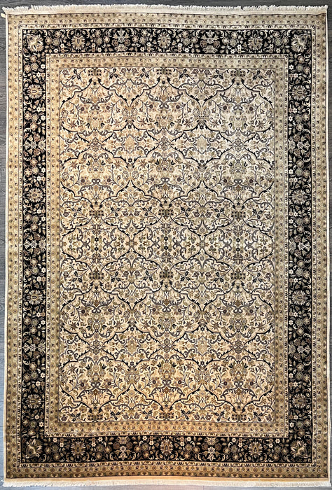 9'X11'11" indo persian Wool  Hand Knotted Area Rug