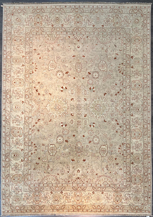 9'x12' Hand-Knotted Chobi Beige/Orange Area Rug – KB Rugs