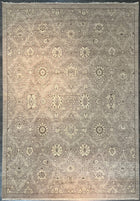 9'X12' Hand-Knotted Chobi Wool Area Rug - Beige/Grey