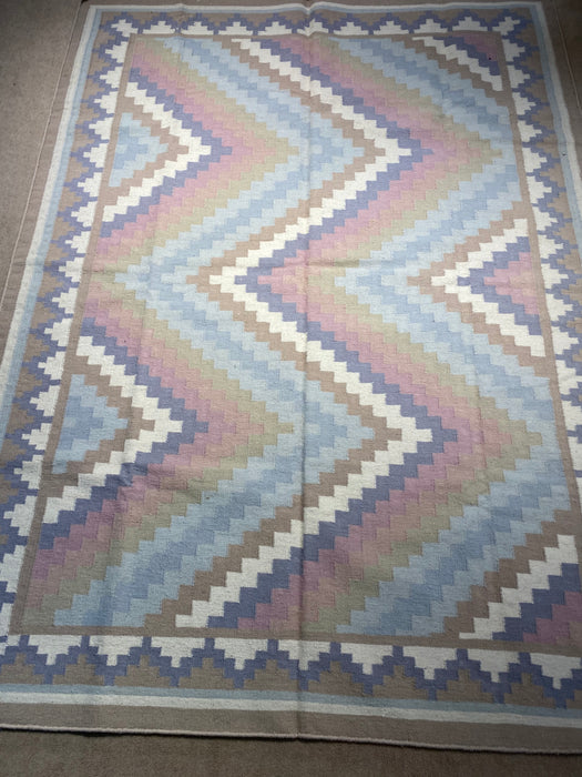 5.10X7.10 Kilim Hand Knotted 100% Wool Area rug