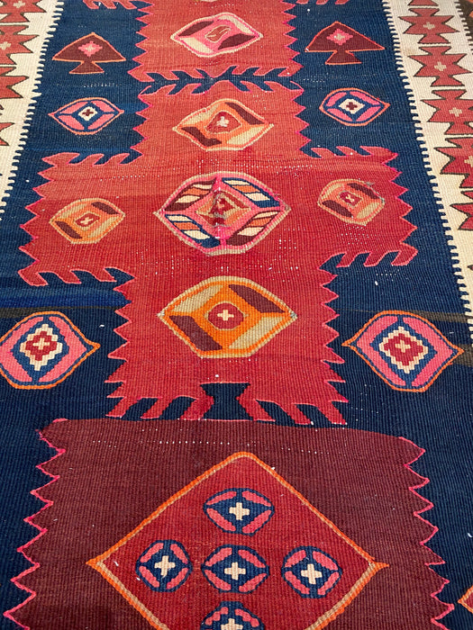 4.4X10.11 Kilim Hand Knotted 100% Wool Area rug