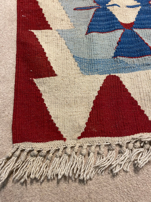3.10X6.1 Kilim Hand Knotted 100% Wool Area rug (As-Is)