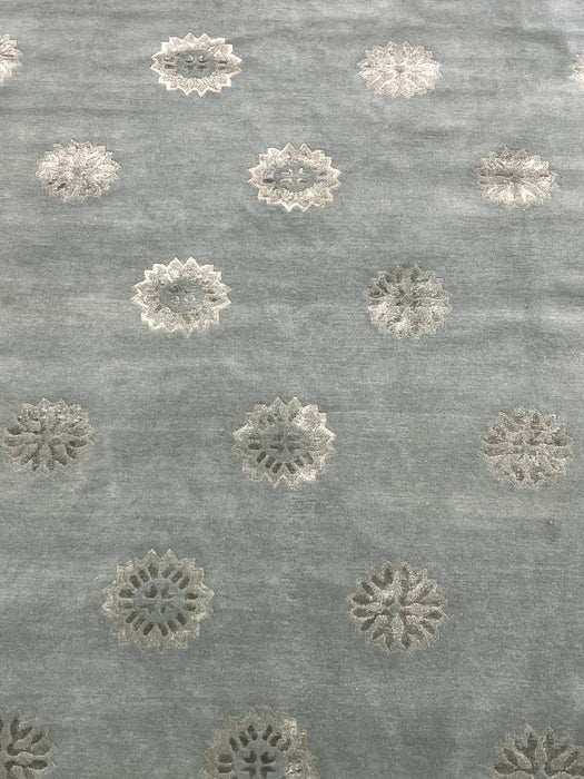 6’2x8’10 wool and silk nepali area rug