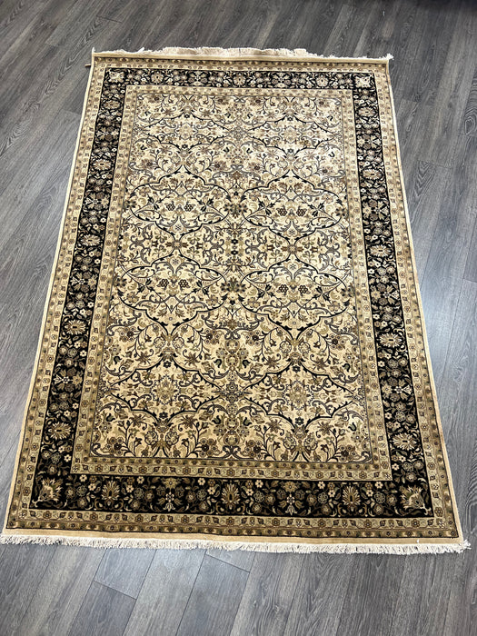 6’1x9’2 wool indo persian area rug