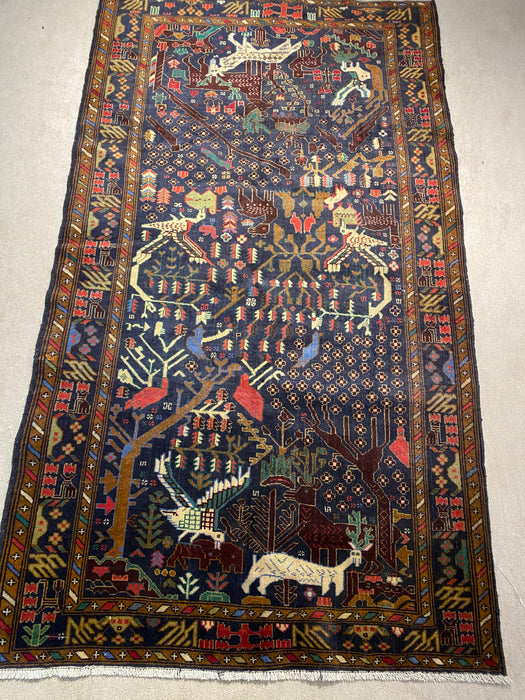 4.1X7.3 Bajasta Hand Knotted 100% Wool Area rug