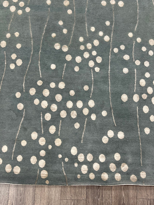 6’1x9 nepali wool and silk area rug