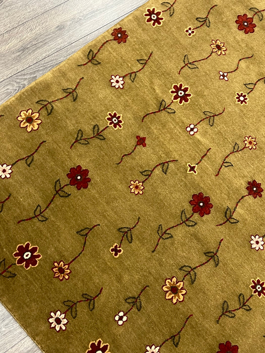 6’3x9 nepali wool and silk area rug