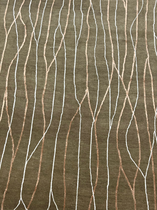 6’2x8’9 nepali wool and silk area rug