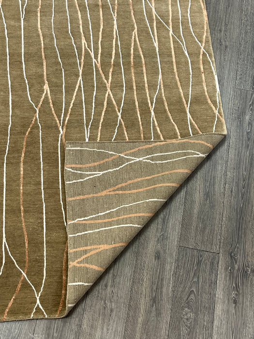 6’2x8’9 nepali wool and silk area rug