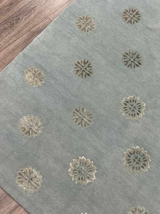 6’1x9 wool and silk nepali area rug