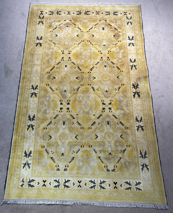 4'0X6'0 Kashmiri Silk Hand Knotted Area rug