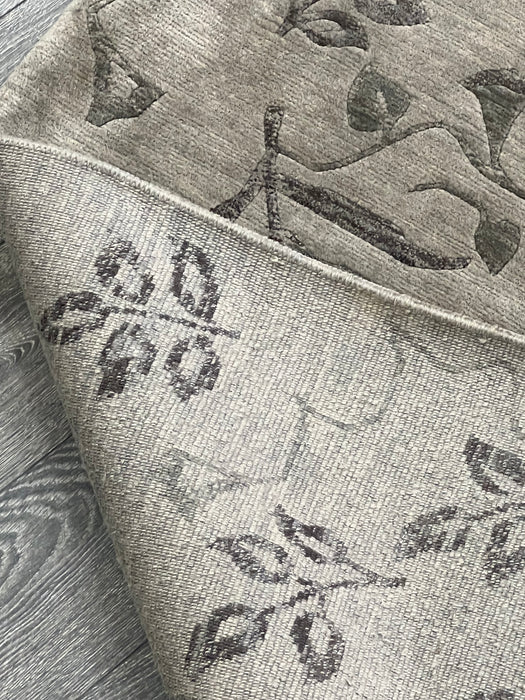 6’3x9’3 wool and silk nepali area rug