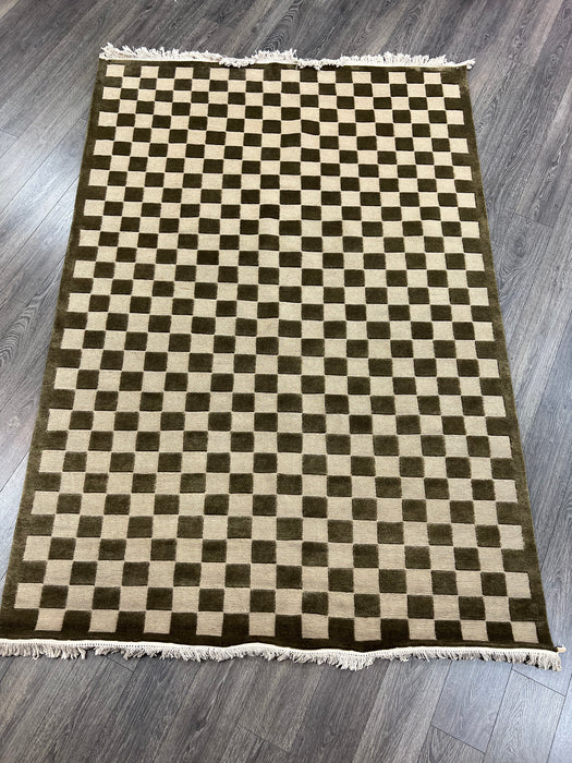 6’2x9 nepali 100% wool area rug