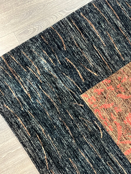 6'x9' Hand-Knotted Nepali Black/Red Area Rug – KB Rugs