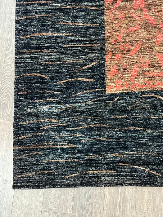 6'x9' Hand-Knotted Nepali Black/Red Area Rug – KB Rugs