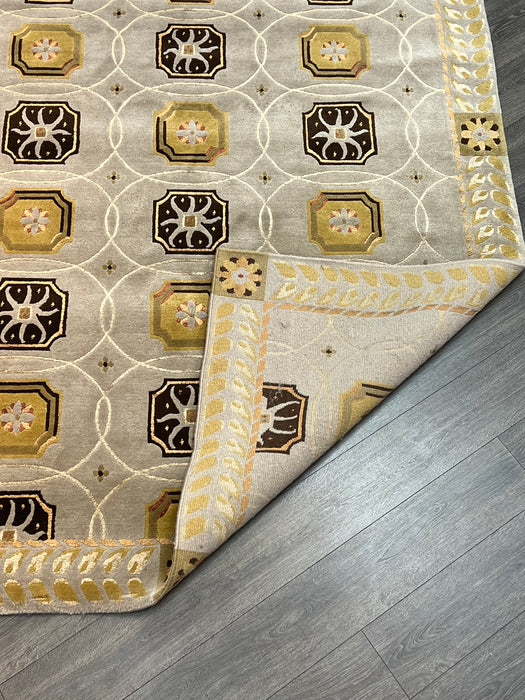 6’4x9’2 silk and wool nepali area rug