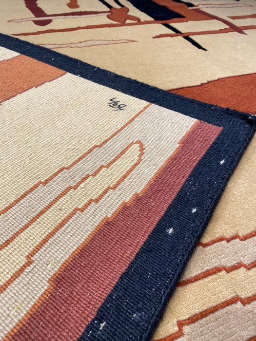 9'x12' Hand-Knotted Nepali Beige/Orange Area Rug – KB Rugs