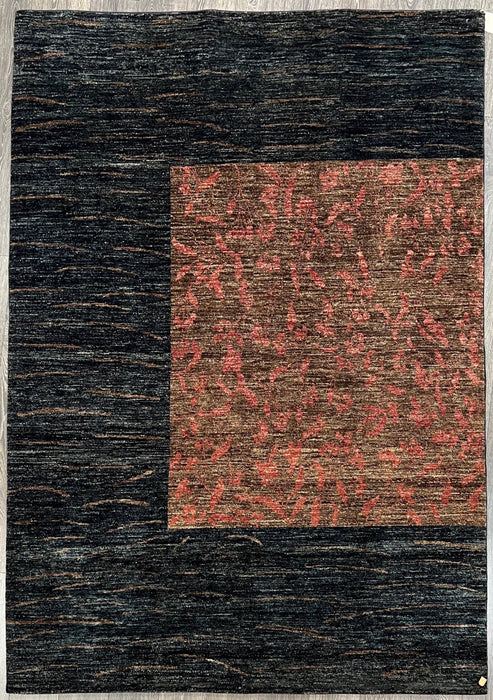6'x9' Hand-Knotted Nepali Black/Red Area Rug – KB Rugs