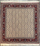 6’5x6’5 indo persian square 100% wool area rug