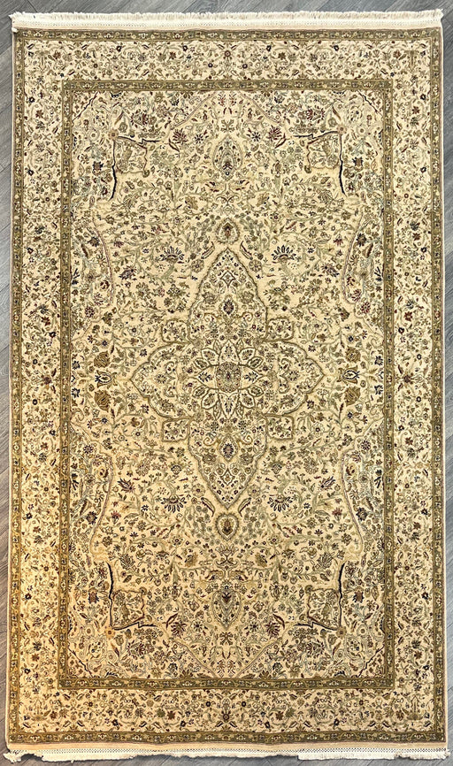 6'x9' Hand-Knotted Persian Ivory/Brown Area Rug – KB Rugs
