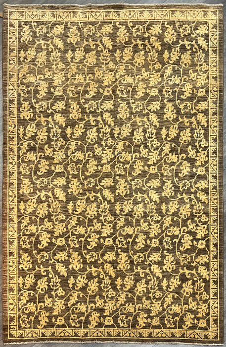 6'x9' Hand-Knotted Chobi Beige/Brown Area Rug – KB Rugs