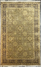 6'X9' Hand-Knotted Herbal Wash (Indo-Persian) Wool Area Rug- Brown/Multi