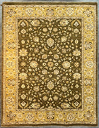 7'X10' Hand-Knotted Chobi Wool Area Rug - Brown/Beige