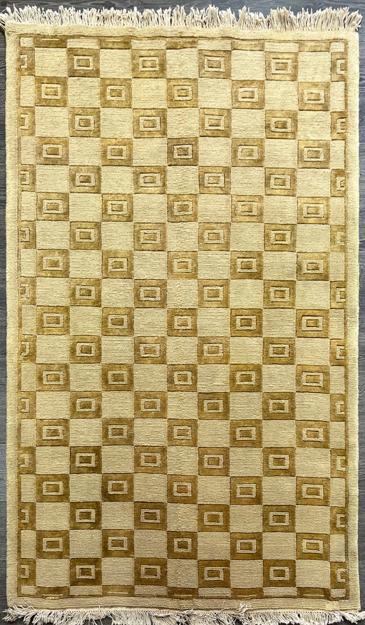 4'x6' Hand-Knotted Nepali Brown/Beige Area Rug – KB Rugs
