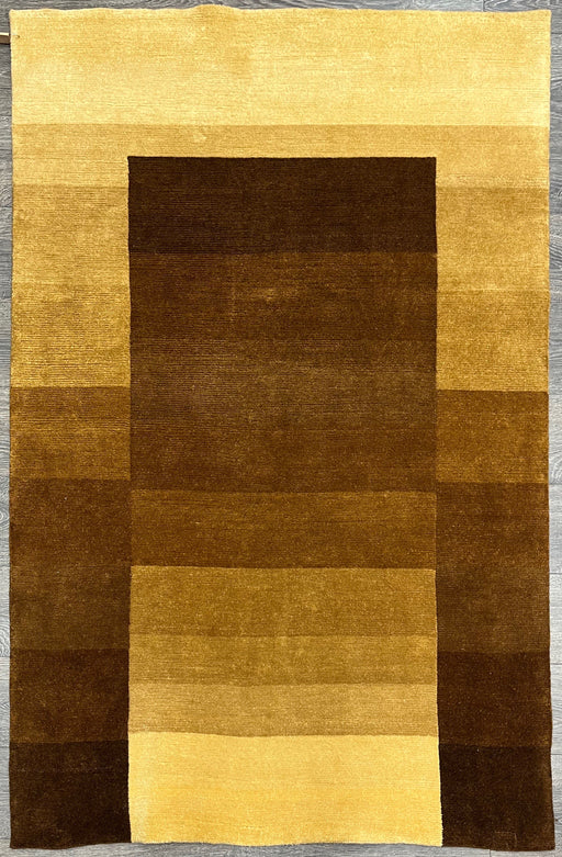 4'x6' Hand-Knotted Nepali Brown/Beige Area Rug – KB Rugs