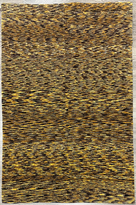 4'x6' Hand-Knotted Nepali Yellow/Black Area Rug – KB Rugs