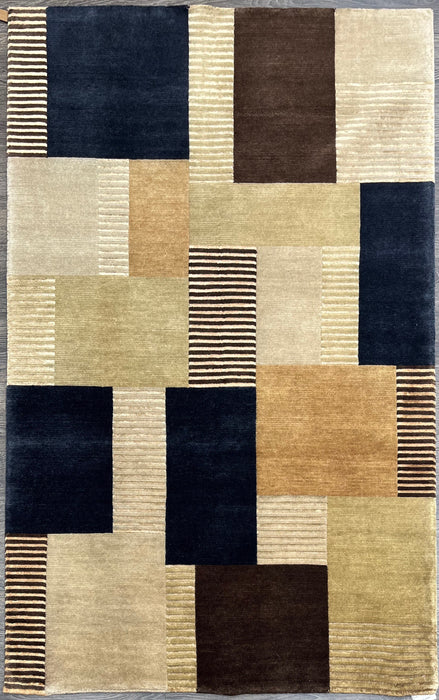 4'1"X6'1" Nepali Wool&Silk Area rug
