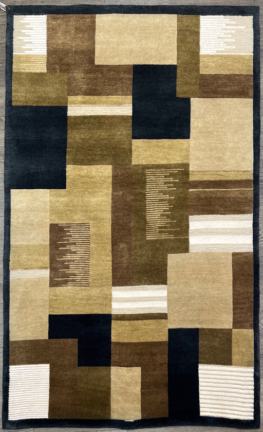 4'x6' Hand-Knotted Nepali Beige/Multi Area Rug – KB Rugs